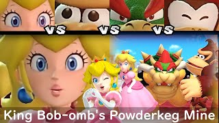 Super Mario Party Peach vs Donkey Kong vs Bowser vs Diddy Kong #100 King Bob omb