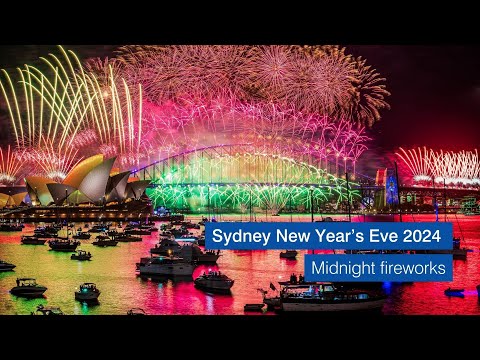 Sydney New Year's Eve 2024 midnight fireworks – the official full-length video
