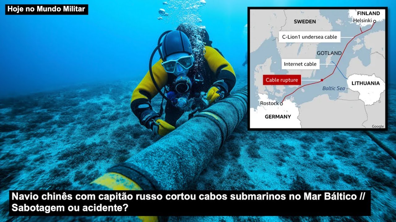 Navio chinês com capitão russo cortou cabos submarinos no Mar Báltico – Sabotagem ou acidente?