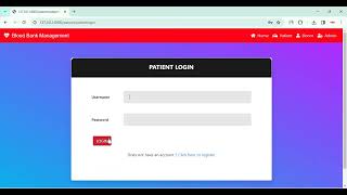 Blood Bank Management Information in Django Python