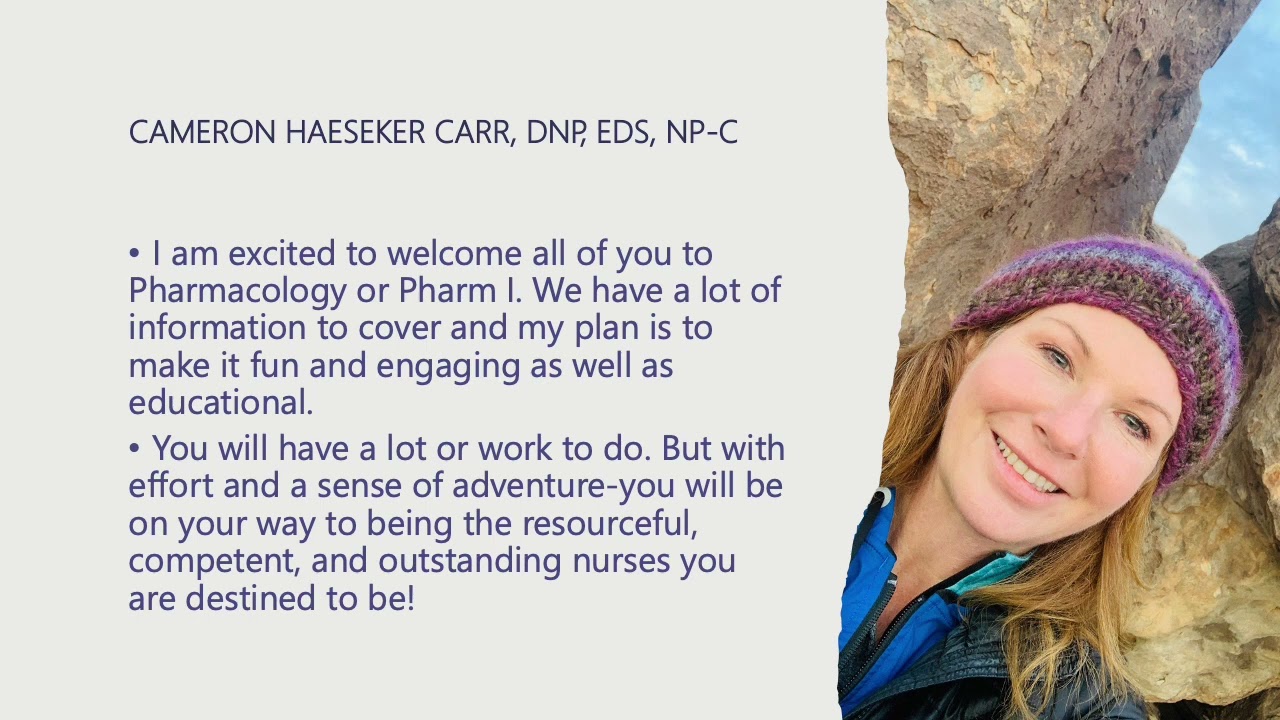 Welcome Power Point for Pharmacology I