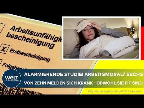 DEUTSCHLAND: Alarmierende Studie! Arbeitsmoral? Sechs von zehn melden sich krank - sie sind aber fit