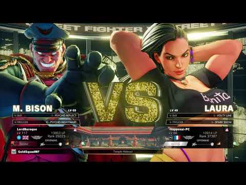LordBaroque (M. Bison) vs -happosai-PC (Laura) SFV:CE Ranked Match