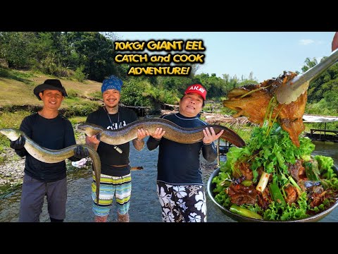 CATCHING 10 KGS GIANT MONSTER EEL | HALIMAW NA IGAT | HOW TO COOK MALA EEL RECIPE | KUYA DEX