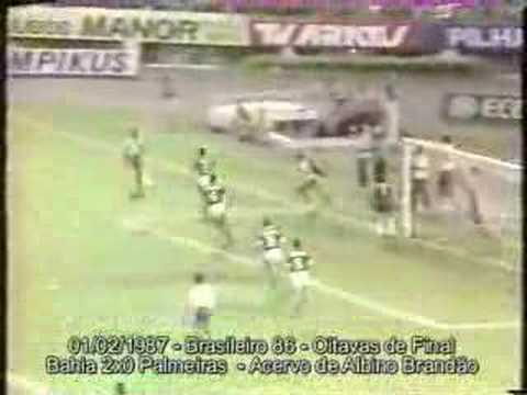 Gol de Cláudio Adão: Bahia 2x0 Palmeiras (01/02/1987)