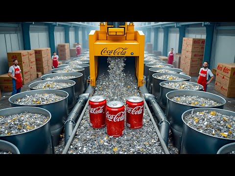 Part of a video titled How Coca-Cola Recycles Over 15 BILLION Aluminum Cans EACH ...