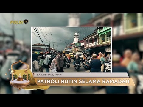 POLRES KERINCI PATROLI JALAN KAKI DI PASAR RAMADAN