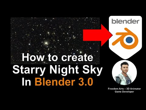 How to create Starry Night Sky - Blender 3.0 Tutorial