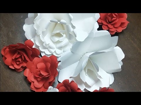 DIY paper flowers//easy decoration at home//Soujanya's channel