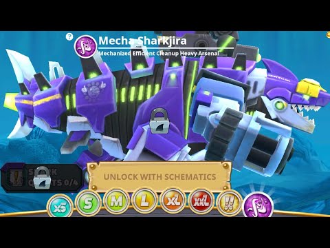 NEW UPDATE! MECHAJIRA UNLOCK WITH SCHEMATICS - Hungry Shark World 10th