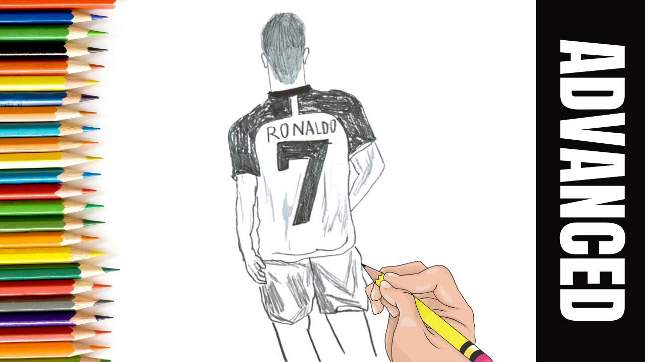 How to draw Cristiano Ronaldo | Ronaldo Pencil Sketch | Cr7 | Step By Step Tutorial for KIDS