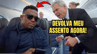 Homem branco confronta homem negro, mas uma ligação muda tudo em pleno voo!