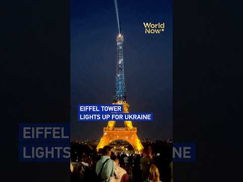 Eiffel Tower lights up for Ukraine #worldnow