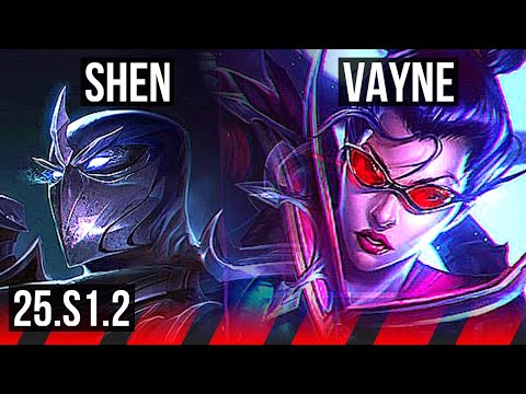 SHEN vs VAYNE (TOP) | 6 solo kills, 800+ games, Dominating, Rank 12 Shen | KR Master | 25.S1.2