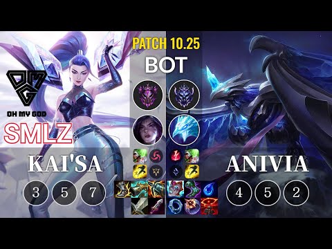 OMG Smlz Kai'Sa vs Anivia Bot - KR Patch 10.25