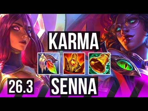 KARMA & Sivir vs SENNA & Ezreal (SUP) | EUW Grandmaster | 26.3