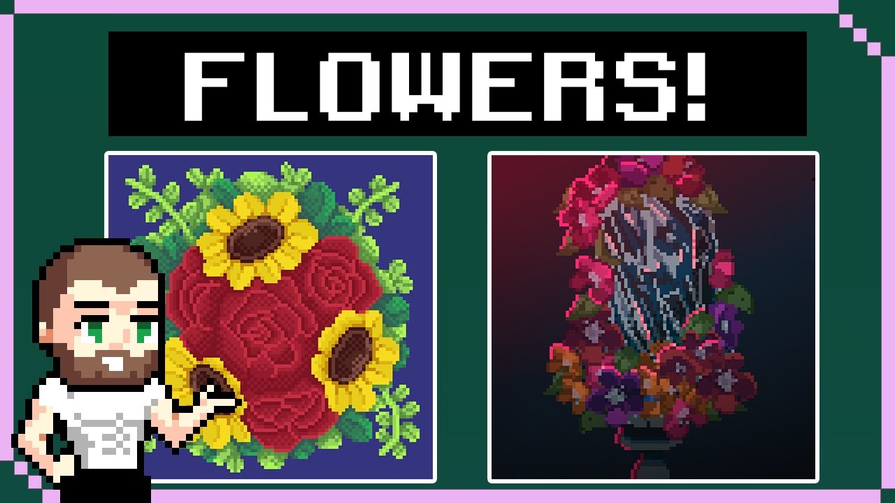 Pixel Art FLOWERS - Community Challenge SHOWCASE