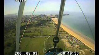 Take off from Granville France rwy 07. G-KEVS Blois 2010