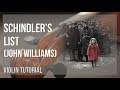 How to play Schindler's List by John Williams on Violin (Tutorial)