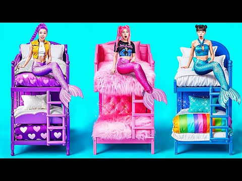 Broke vs Rich vs Giga Rich Mermaids In Hospital! Room Makeover In Hospital