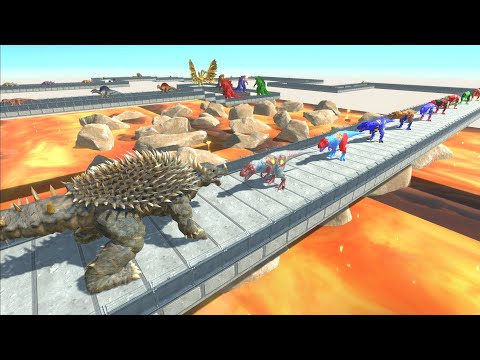 ANGUIRUS LAVA DEATH RUN - Animal Revolt Battle Simulator