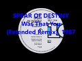 SPEAR OF DESTINY - Was That You (Extended Remix). 1987