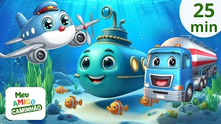 Desenho Infantil | 25 Minutos Vídeos Educativos do Meu Amigo Caminhão | Animais Marinhos, Aves, ABC
