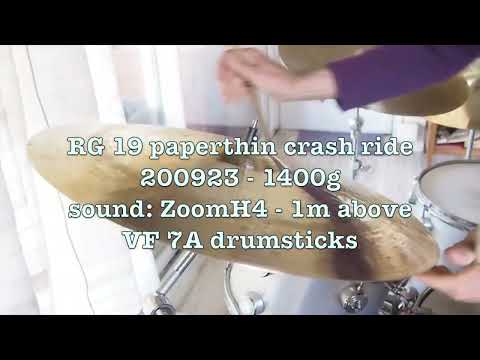 19 paperthin crash ride for M. Roberto Gatto! -------------- 1400g!