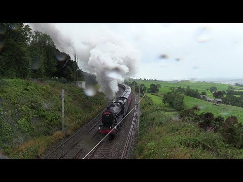 LMS 48151 Battles towards Shap in the rain on the Dalesman 6/8/19.