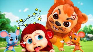 Billu bandar aur Sher ki ladai | Monkey baby and lion fight | do chuhe aur billu bandar | Jugnu Kids