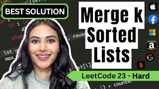 YouTube video 'Merge k Sorted Lists - LeetCode 23 - Python #heap #leetcode #linkedlist'
