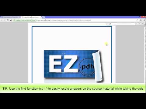 Tutorial for Pdh Courses for Professional Engineers on EZpdh