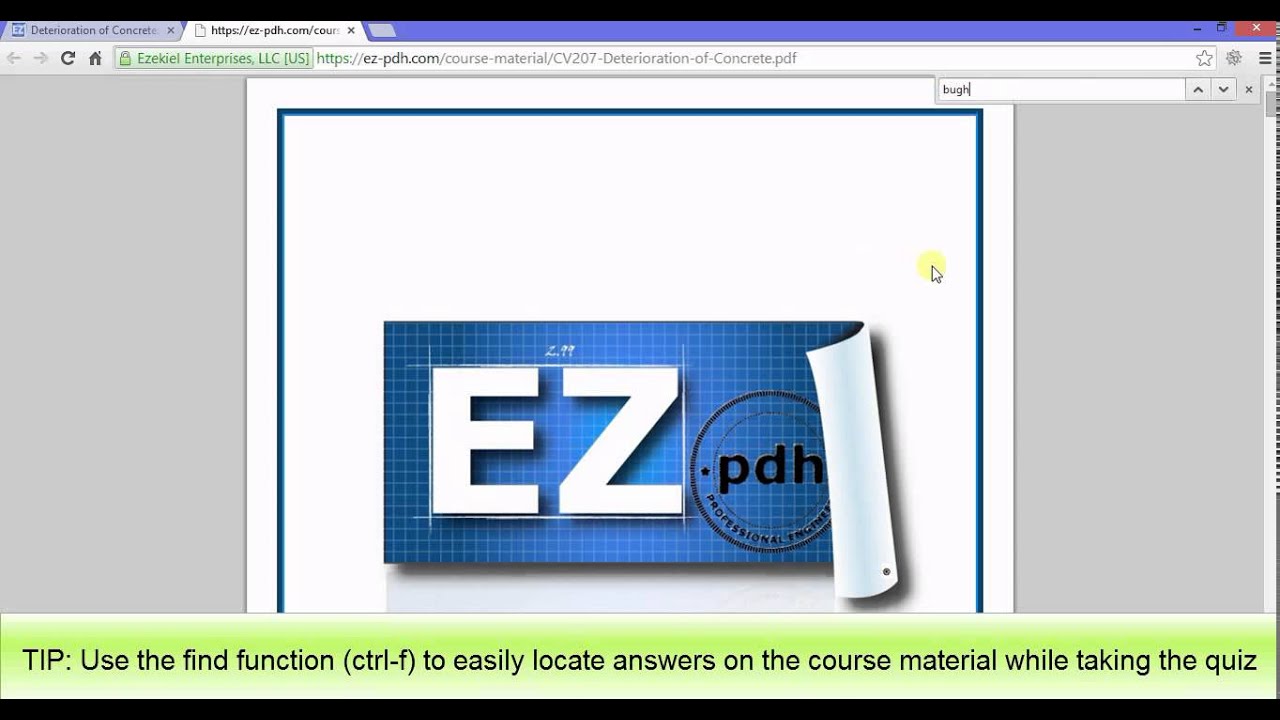 Tutorial for Pdh Courses for Professional Engineers on EZpdh