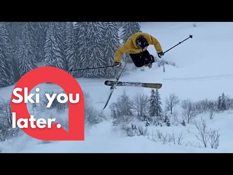 Snow sports enthusiasts loses both his ski’s in mid air | SWNS