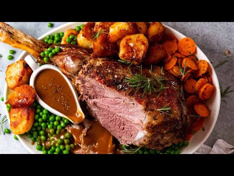 Roast Lamb Leg with Gravy