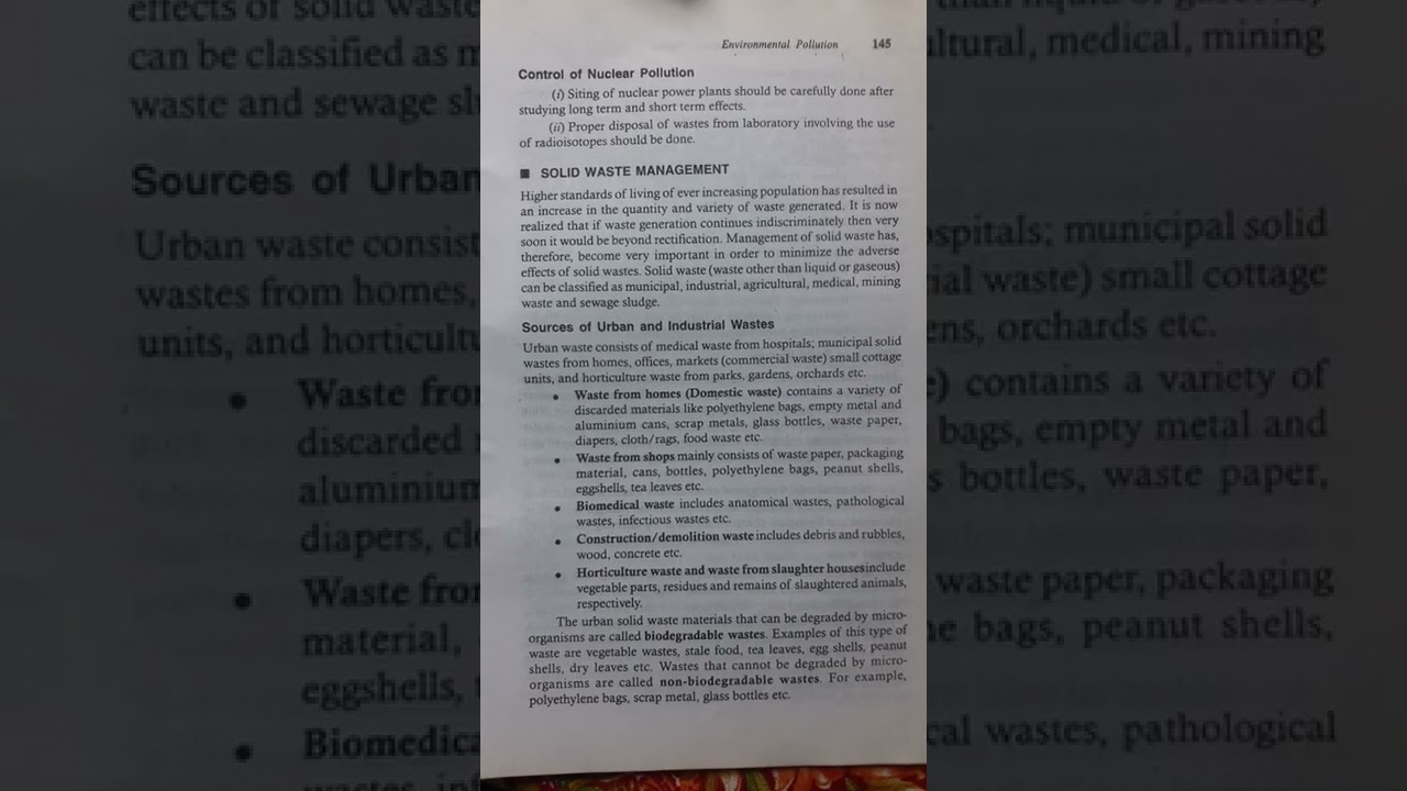 WHAT IS SOLID WASTE MANAGEMENT NOTES FOR ENVIRONMENTAL STUDIES FOR CLASS12 #shorts