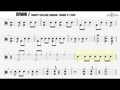 Spain - Trinity Drums 2020 Grade 4