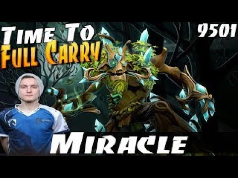 Miracle- Treant Protector Time To Full Carry | 9501 MMR Dota 2