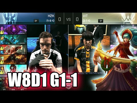 H2K Gaming vs Vitality | Game 1 S6 EU LCS Summer 2016 Week 8 Day 1 | H2K vs VIT G1 W8D1 1080p