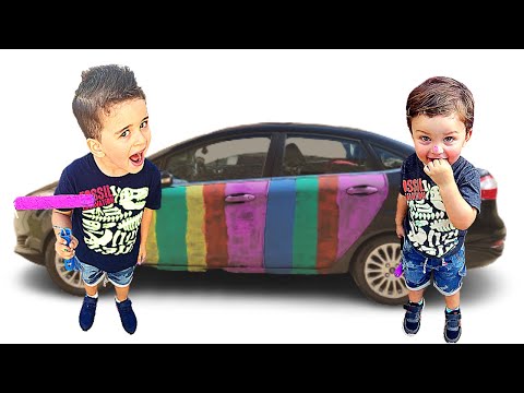 PINTAMOS O CARRO DO PAPAI | LEARN COLORS FOR CHILDREN FINGER FAMILY SONG NURSERY RHYMES |