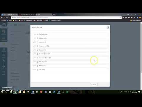 Part of a video titled Canvas Help - Copy Items from One Course to Another - YouTube