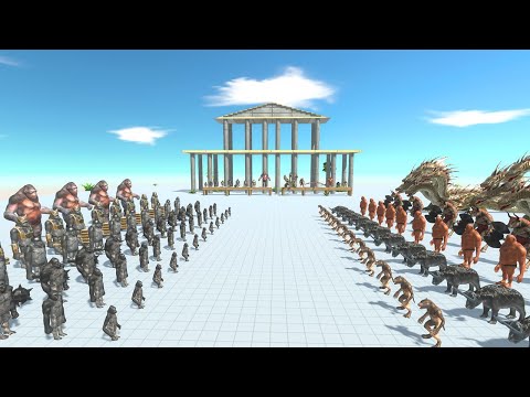 Mutant Primates vs Fantasy Armies Tournament - Animal Revolt Battle Simulator