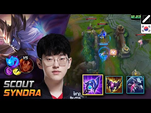 Scout Mid Syndra Build Luden's Tempest Summon Aery - Scout Syndra Match Highlight - LOL KR 12.23