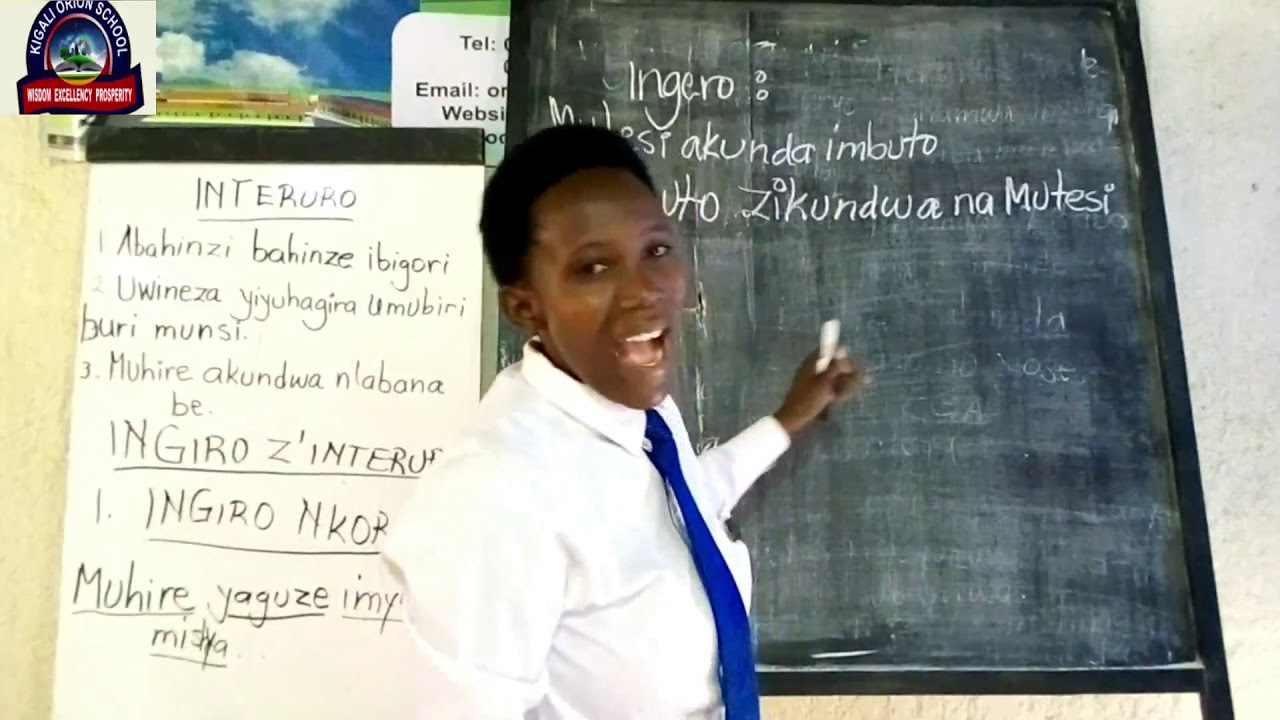 Isomo ry'ikinyarwanda P6 (28/4/2020): Ingiro  z'interuro./ ORION SCHOOL KIGALI