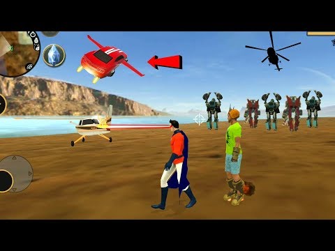 Vegas Crime Simulator - (SuperHero destroyed Airplane) Destructive Car fly in the sky - Gameplay HD
