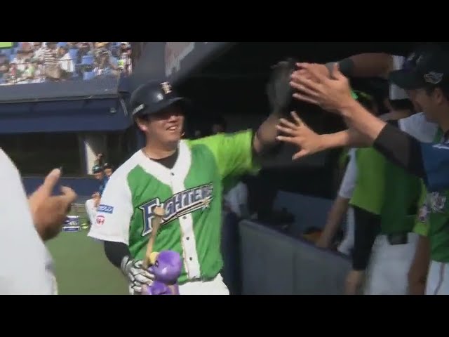 【ファーム】ファイターズ・横尾 低めの球をすくい上げてバックスクリーン弾!! 2017/5/6 F-L(ファーム)