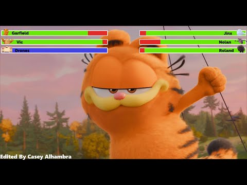 The Garfield Movie (2024) Final Battle with healthbars 1/2