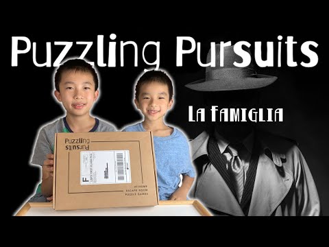 Puzzling Pursuits La Famiglia Unboxing and Review (At-Home Escape Room Puzzle Games)
