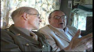 GLENN MILLER, BEING INTEVIEWED HERE IS "NAT PECK" HE WAS TROMBONIST FOR GLENN