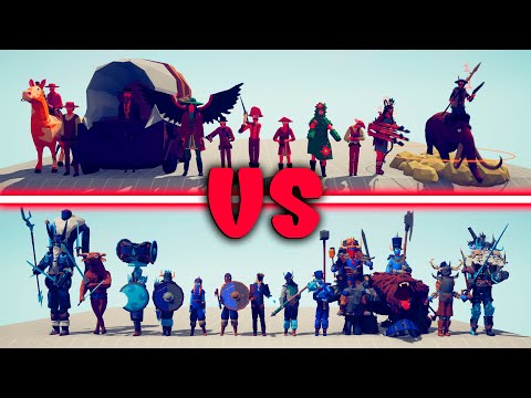 VIKINGS TEAM vs WILD WEST TEAM - Part 5 | TABS - Totally Accurate Battle Simulator